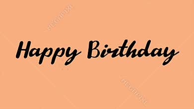 Orange birthday card with bold Happy Birthday message in cursive