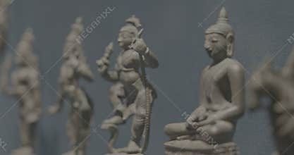 Old Ancient Bronze Figurines Of Indian Deities And Avatars. 10-19th Century Ce. Ungraded C LOG 2 Rama Avatara, Krishna