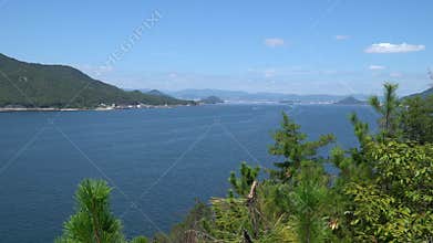 Gorgeous View of Karuga Seaside in Kure City, Hiroshima Prefecture.