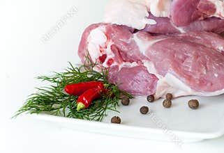 Raw turkey meat