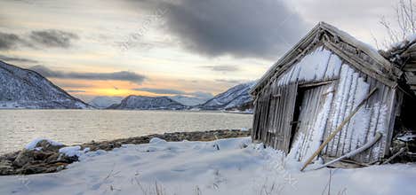 Fishermans shack in the Fjords