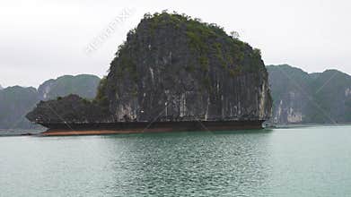 Beautiful landscape Lan Ha bay view from the Cat Ba Island.