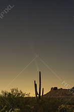 A comet soars through the night sky