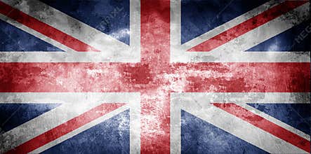 Aged UK flag