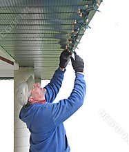 Installing Christmas lights