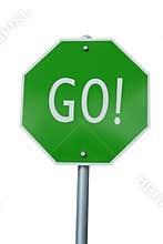 Green GO Sign