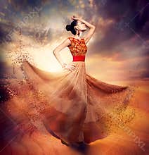 Dancing Fashion Woman