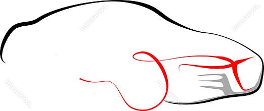 Sport car Audi r8 illustration (eps, ai available)
