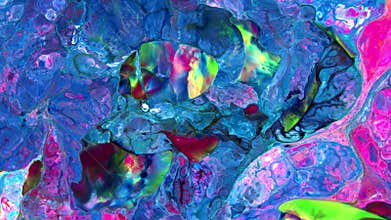 Slow Motion Macro Abstract Pattern Artistic Concept Color Surface Moving Surface Liquid Paint Splashing Art Design Texture