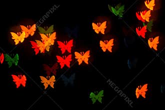 custom bokeh background in the shape of a butterfly