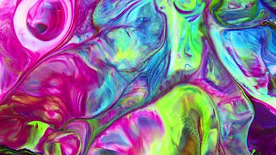 Slow Motion Macro Abstract Pattern Artistic Concept Color Surface Moving Surface Liquid Paint Splashing Art Design Texture