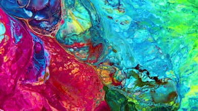 Slow Motion Macro Abstract Pattern Artistic Concept Color Surface Moving Surface Liquid Paint Splashing Art Design Texture