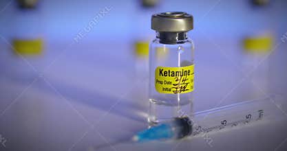 Prescription Ketamine and Empty Syringe