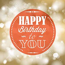 Happy birthday retro vector illustration