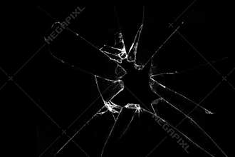 Broken Glass on Black