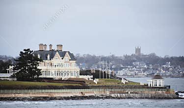 Newport Rhode Island Mansion and Cliff Walk