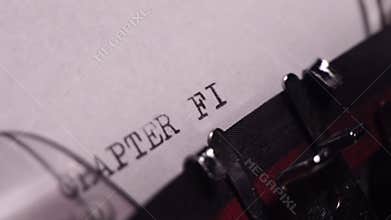 Chapter Five, Typing in Vintage Typewriter, Writing a Book or Novel, Macro