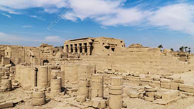 Dendera temple or Temple of Hathor. Egypt. Dendera, Denderah, is a small town in Egypt. Dendera Temple complex, one of