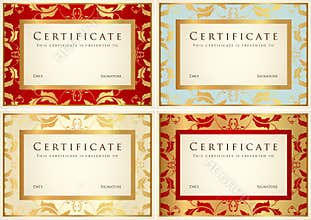 Certificate / Diploma background template. Pattern