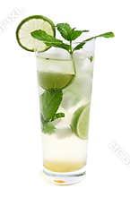Mojito coctail in tall glass