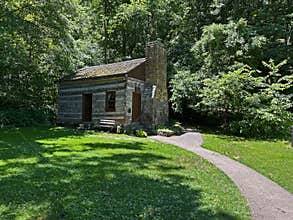 1800 The Pottery and wood Shop in Spring Mill State Park