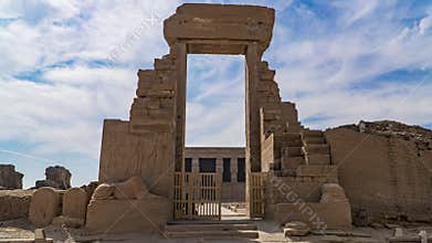 Dendera temple or Temple of Hathor. Egypt. Dendera, Denderah, is a small town in Egypt. Dendera Temple complex, one of