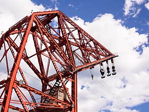 Red Dockyard Crane