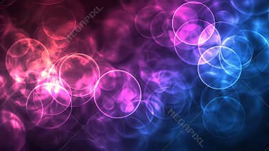 Abstract pink and blue circles