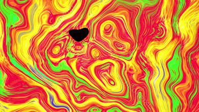 3D animation of mixing various paint colors
