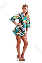 Trendy teenager in 70s dress