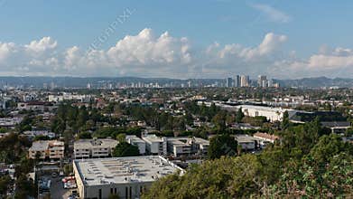 Los Angeles Culver City Towards Century City Pan L Time Lapse California USA