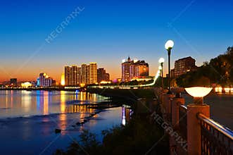 The Songhua river sunset Jilin
