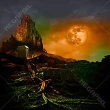 Halloween Design Holiday Party Background Copyspace For Text
