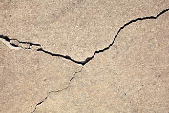 Crack in concrete