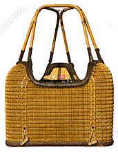 Hot Air Balloon Wicker Basket Gondola Isolated