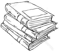 Stack of books doodle