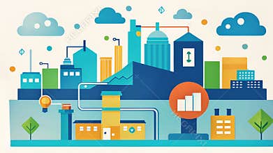 A spreadsheet tracking the amount of water consumed by different industries in a city aiding in the fair distribution of