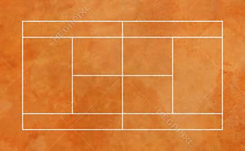 Clay tennis court