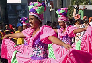 Dancers Parading at Carnival