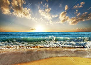 Sunset beach of thailand