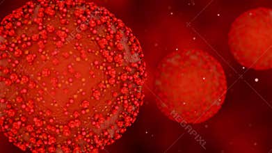 3D animation of the Nipah virus or NiV
