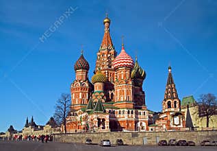 St. Basil Cathedral on the Red Square in Moscow