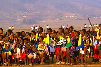 Reed Dance in Swaziland (Africa)