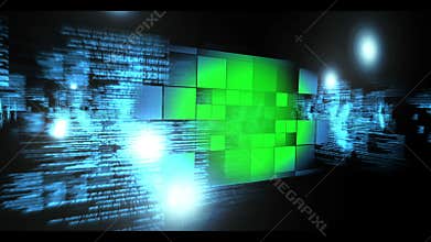 Chroma keys on galactic background