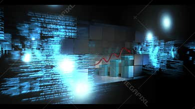 Montage of business statistics and presentations