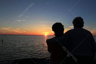 Sunset on lake South Carolina