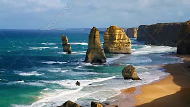 Twelve Apostles view in Australia