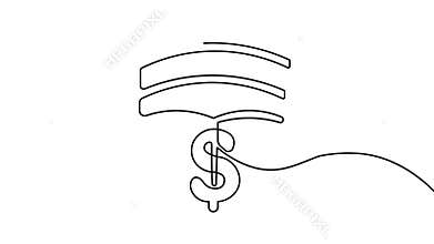 Graduation cap icon continuous one line drawing minimalist 4k animation video