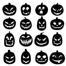 Jack O Lantern Carved Pumpkin Icons
