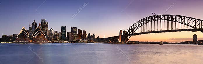Sydney CBD from Kirribilli Set Panor